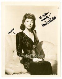 9w171 MARIE WINDSOR signed 8x10.25 still '50s seated portrait in her sexiest black dress!