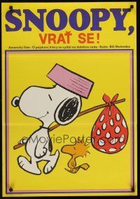 9x252 SNOOPY COME HOME Czech 23x33 '74 Peanuts, Charlie Brown, Schulz art of Snoopy & Woodstock!