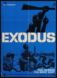 9x535 EXODUS Danish R80s Otto Preminger, great artwork of arms reaching for rifle by Saul Bass!