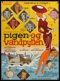 9x596 PIGEN OG VANDPYTTEN Danish '58 Christian Arhoff, Preben Mahrt, artwork of sexy girl!