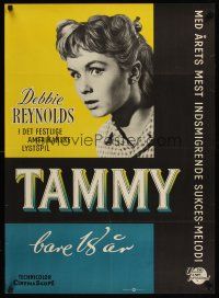 9x623 TAMMY & THE BACHELOR Danish '58 Leslie Nielsen, different image of pretty Debbie Reynolds!