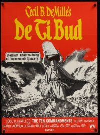 9x626 TEN COMMANDMENTS Danish R72 directed by Cecil B. DeMille, Charlton Heston, Yul Brynner!