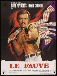 9x675 SHAMUS French 23x32 '73 barechested private detective Burt Reynolds, a pro that never misses!