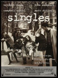 9x774 SINGLES French 15x21 '92 Cameron Crowe, Bridget Fonda, Campbell Scott, Kyra Sedgwick