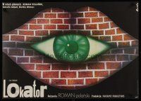 9x132 TENANT Polish 23x33 '76 Roman Polanski, cool art of eye in lips made of brick by Socha!