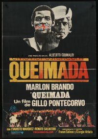 9x156 BURN Spanish '70 Marlon Brando profiteers from war, directed by Gillo Pontecorvo!