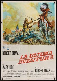 9x164 CUSTER OF THE WEST Spanish '68 Robert Shaw vs Indians at the Battle of Little Big Horn!