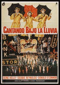 9x190 SINGIN' IN THE RAIN Spanish R82 Gene Kelly, Donald O'Connor, Debbie Reynolds, classic musical!