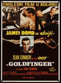 9x438 GOLDFINGER Yugoslavian R70s great images of Sean Connery as James Bond 007, Blackman, Eaton!