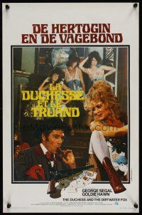 9y636 DUCHESS & THE DIRTWATER FOX Belgian '76 different image of Goldie Hawn & Segal by Vaissier!