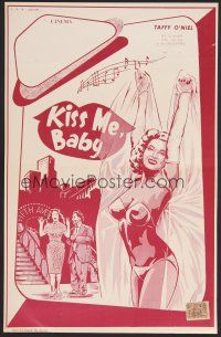 9y686 KISS ME BABY Belgian '63 Taffy O'Neil, Lili St. Cyr, art of super sexy burlesque dancer!
