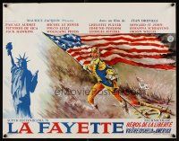 9y692 LAFAYETTE Belgian '63 Jean Dreville, wonderful Revolutionary War artwork!