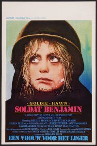 9y727 PRIVATE BENJAMIN Belgian '81 funny artwork of depressed military soldier Goldie Hawn!