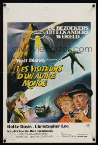 9y736 RETURN FROM WITCH MOUNTAIN Belgian '78 Disney, different art of Bette Davis & Chris Lee!
