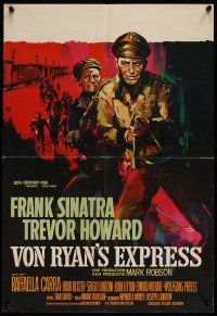 9y775 VON RYAN'S EXPRESS 17x25 Belgian '65 different art of Frank Sinatra by Ray Elseviers!
