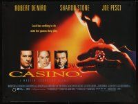 9y212 CASINO British quad '95 Scorsese, Robert De Niro, Sharon Stone, Joe Pesci, best dice image!