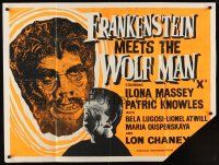 9y219 FRANKENSTEIN MEETS THE WOLF MAN British quad R60s cool images of classic movie monsters!