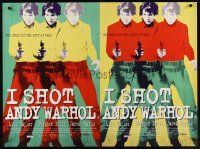 9y222 I SHOT ANDY WARHOL British quad '96 cool multiple images of Lili Taylor pointing gun!