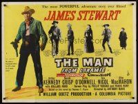 9y227 MAN FROM LARAMIE British quad '55 full-length James Stewart, directed by Anthony Mann!