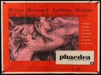 9y230 PHAEDRA British quad '62 art of sexy Melina Mercouri & Tony Perkins by Archer, Jules Dassin