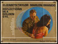 9y232 REFLECTIONS IN A GOLDEN EYE British quad '68 John Huston, Elizabeth Taylor & Marlon Brando!