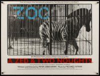 9y244 ZED & TWO NOUGHTS British quad '85 directed by Peter Greenaway, image of zebra in cage!