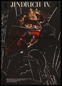 9y385 HENRY IV Czech 11x16 '85 Marcello Mastroianni, Claudia Cardinale, weird art of king & lady!