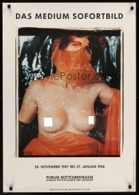 9y084 DAS MEDIUM SOFORTBILD German '87 photography exhibition, cool image of topless woman!