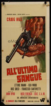 9y176 BURY THEM DEEP Italian locandina '68 Craig Hill, cool spaghetti western art by P. Franco!