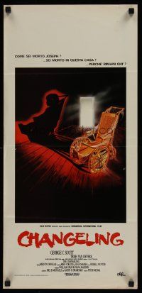 9y177 CHANGELING Ital/Eng locandina '82 George C. Scott, creepy different wheelchair art by Aller!