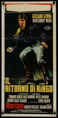 9y196 RETURN OF RINGO Italian locandina '65 Tessari's Il ritorno di Ringo, art of Giuliano Gemma!