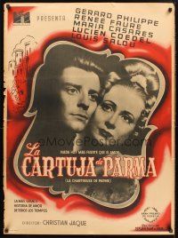 9y026 CHARTERHOUSE OF PARMA Mexican poster '48 Christian-Jaque, from Stendhal's novel!