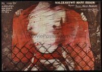 9y312 MARRIAGE OF MARIA BRAUN Polish 27x38 '79 Fassbinder, different sexy Andrzej Pagowski art!