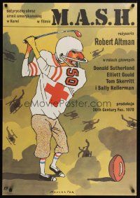 9y313 MASH Polish 27x38 '70 Robert Altman classic, Marszatek art of golfing football player!