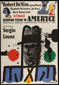 9y326 ONCE UPON A TIME IN AMERICA Polish 27x38 '86 Sergio Leone, different art by Jan Mlodozeniec!