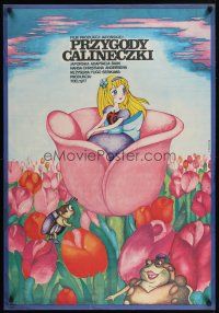 9y341 THUMB PRINCESS Polish 27x38 '79 great art of Japanese anime Thumbelina by Hanna Bodnar!