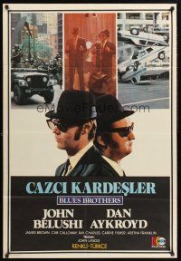 9y071 BLUES BROTHERS Turkish '80 John Belushi & Dan Aykroyd are on a mission from God!