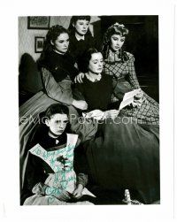 9z265 MARGARET O'BRIEN signed 8x10 REPRO still '80s as Beth with her co-stars from Little Women!