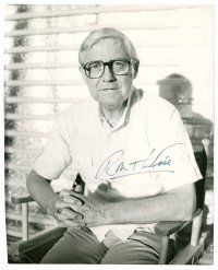 9z282 ROBERT WISE signed 8x10 REPRO still '80s great image of the director sitting in his chair!