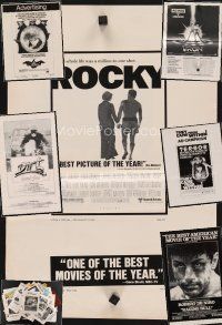 9z036 LOT OF 117 CUT PRESSBOOKS, SUPPLEMENTS & PROMO BROCHURES '75 - '82 Rocky, Raging Bull +more