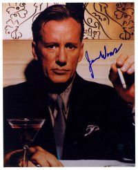 9z253 JAMES WOODS signed color 8x10 REPRO still '00 c/u sitting at table with cigarette in hand!
