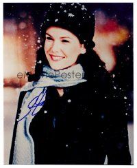 9z263 LAUREN GRAHAM signed color 8x10 REPRO still '02 portrait of the pretty star in the snow!