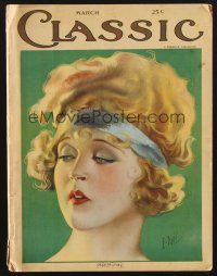 9z069 CLASSIC MAGAZINE magazine March 1923 headshot artwork of pretty Mae Murray by E. Dahl!
