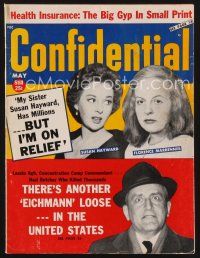 9z074 CONFIDENTIAL magazine May 1961 Susan Hayward, there's another Eichmann loose in the U.S.!