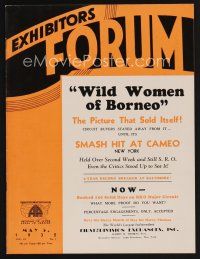 9z067 EXHIBITORS FORUM exhibitor magazine May 5, 1932 The Blonde Captive & her primitive mate!