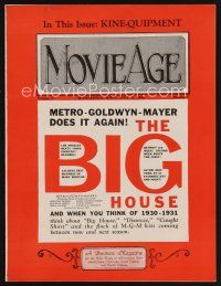 9z066 MOVIE AGE exhibitor magazine July 8, 1930 MGM does it again with The Big House!