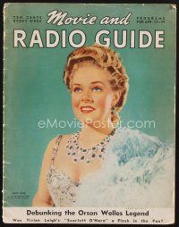 9z079 MOVIE & RADIO GUIDE magazine April 13, 1940 Alice Faye as she will appear in Lillian Russell