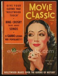 9z081 MOVIE CLASSIC magazine June 1934 art of pretty Dolores Del Rio by Marland Stone!