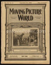 9z054 MOVING PICTURE WORLD exhibitor magazine Sept 23, 1916 incredible art for Shielding Shadow!