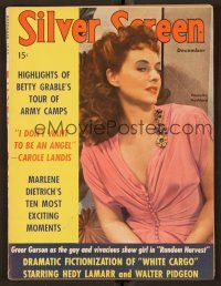 9z106 SILVER SCREEN magazine December 1942 great close portrait of sexy Paulette Goddard!